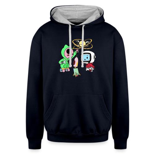 VRX Friends Spaceship - Unisex Contrast Hoodie