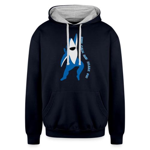 Dancing Shark - Keep Calm - Unisex Contrast Hoodie