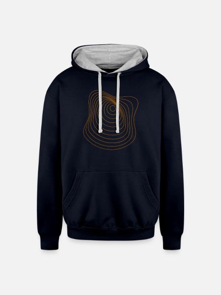 to imagine - Unisex Contrast Hoodie - navy/heather gray