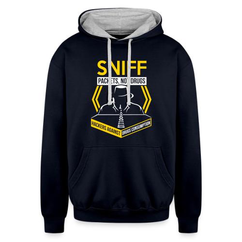 Sniff Packets Not Drugs - Unisex Contrast Hoodie