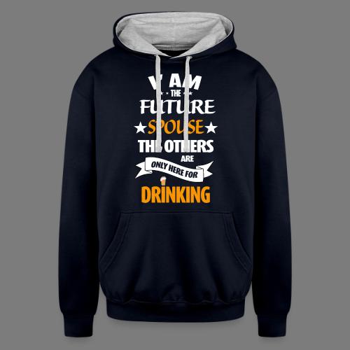 Future Husband Bachelor Party Marriage Spouse - Unisex Contrast Hoodie