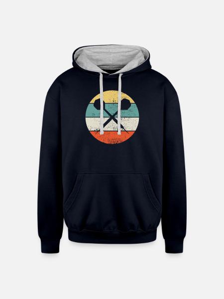 Darts Darts - Unisex Contrast Hoodie - navy/heather gray