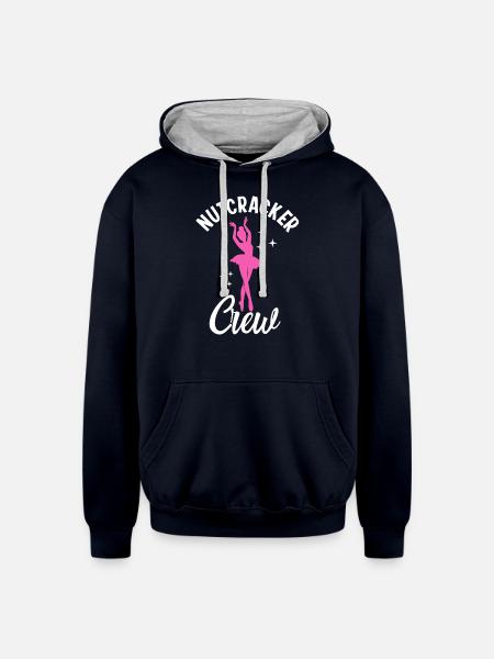 Nutcracker Crew - Unisex Contrast Hoodie - navy/heather gray