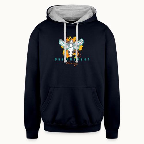 Bee Present Honey Tee - Unisex Contrast Hoodie