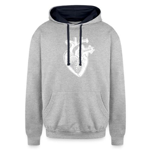 Heart - Unisex Contrast Hoodie