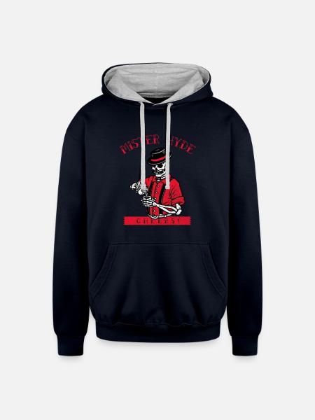 Mister Hyde - Unisex Contrast Hoodie - navy/heather gray
