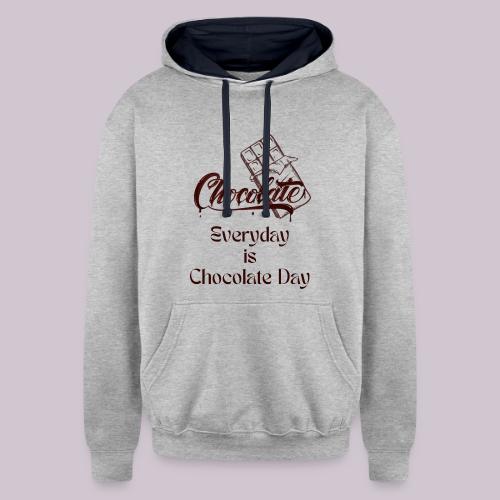 Chocolate Everyday - Unisex Contrast Hoodie