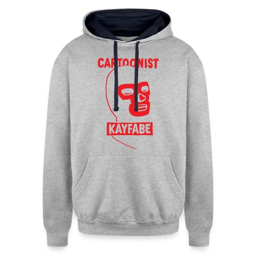 Cartoonist Kayfabe Wrestling Mask - Unisex Contrast Hoodie