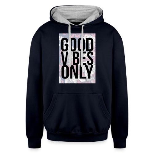 good vibes only oriental - Unisex Contrast Hoodie