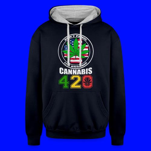Side Splitting 420 My Medical Weed Marijuana - Unisex Contrast Hoodie