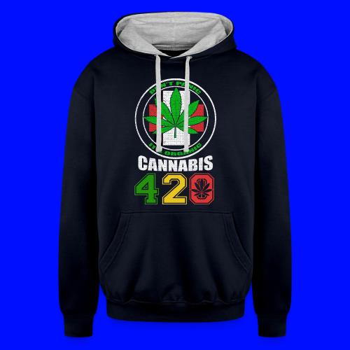 Lighthearted 420 Organic Ganja Weed Marijuana Desi - Unisex Contrast Hoodie