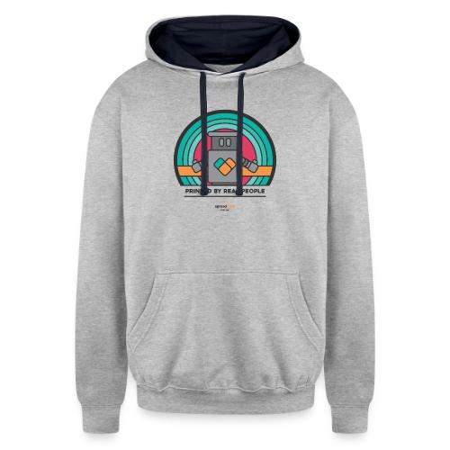 Printed by real people - Unisex Contrast Hoodie