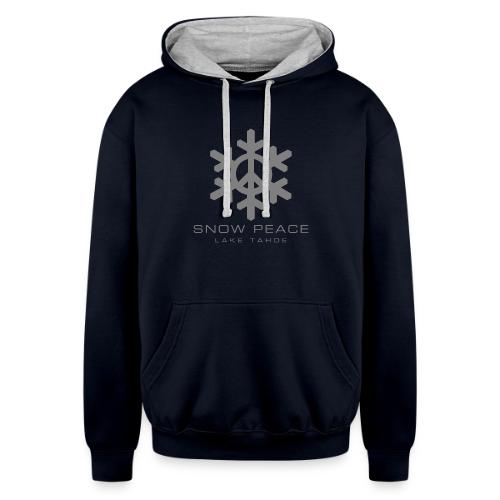 SNOW PEACE -LAKE TAHOE - Unisex Contrast Hoodie