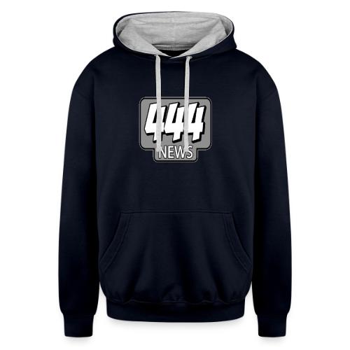 444 News Logo - Unisex Contrast Hoodie
