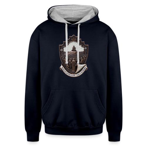 Sermon on the Mount T Shirt, Christian Faith Gift - Unisex Contrast Hoodie