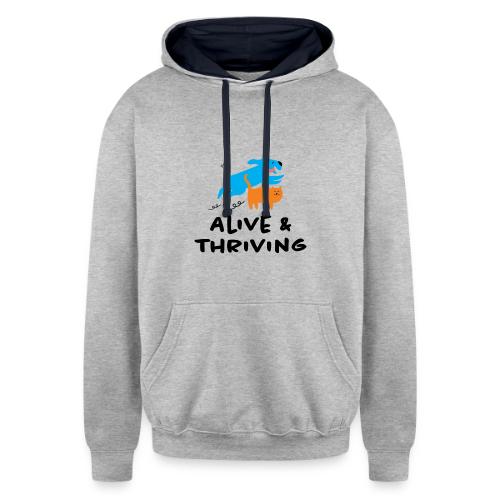 Alive Thriving Animal Behavior Program - Unisex Contrast Hoodie