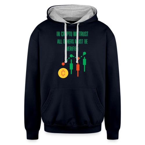 Sarcastic Bitcoin Investor T-shirt - Unisex Contrast Hoodie