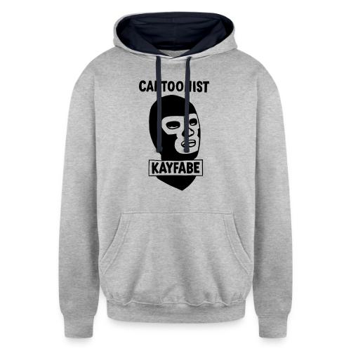 Cartoonist Kayfabe Wrestling Mask - Unisex Contrast Hoodie