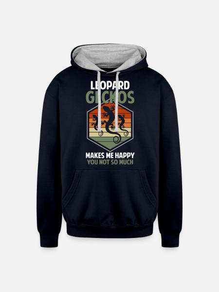 Lizard Terrarium Lizardman - Unisex Contrast Hoodie - navy/heather gray