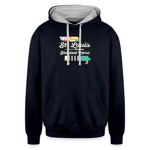 St. Louis Started Here - Unisex Contrast Hoodie