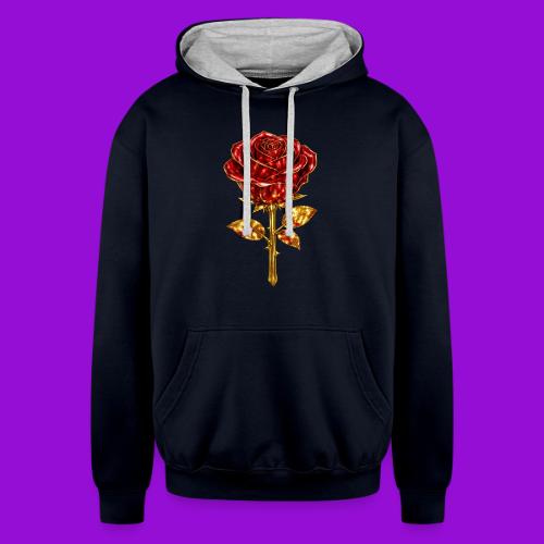 Golden Rose - Unisex Contrast Hoodie