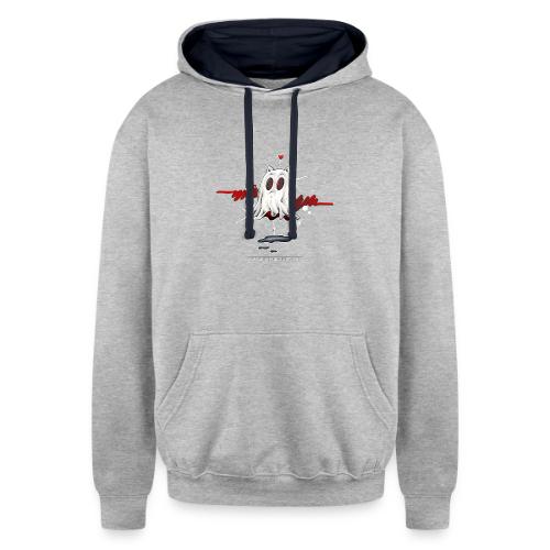catghost in love - Unisex Contrast Hoodie