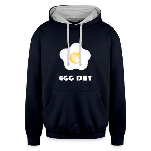 egg day design - Unisex Contrast Hoodie