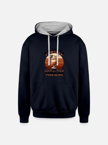 Mudslide Cocktail - Unisex Contrast Hoodie - navy/heather gray