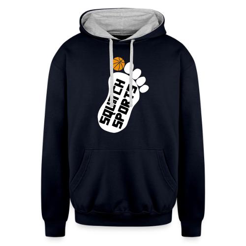 Squatch foot white - Unisex Contrast Hoodie