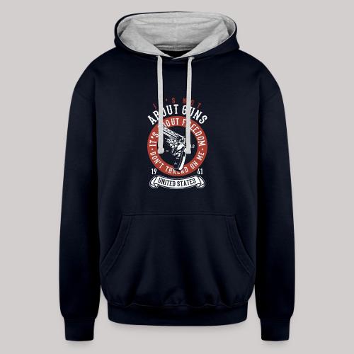 It s About Freedom - Unisex Contrast Hoodie
