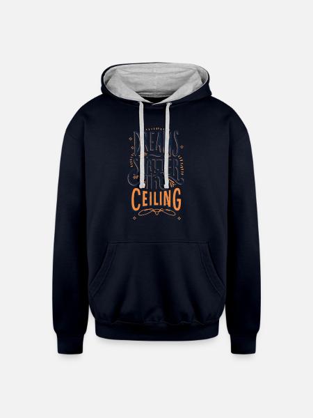 Unleash Your Ambition - Unisex Contrast Hoodie - navy/heather gray