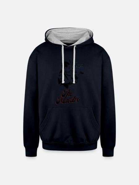 the Maesto Dress - Unisex Contrast Hoodie - navy/heather gray