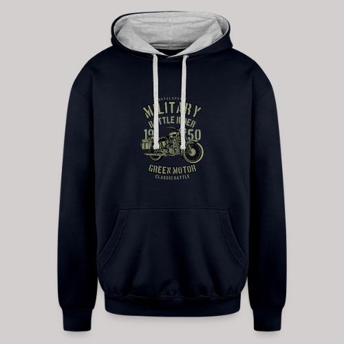 Military Battle Rider - Unisex Contrast Hoodie