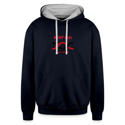 ADNP KIds Research Foundation LOGO square 2 - Unisex Contrast Hoodie