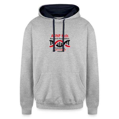 ADNP KIds Research Foundation LOGO square 2 - Unisex Contrast Hoodie