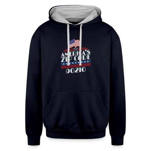 90210 Americas ZipCode Merchandise - Unisex Contrast Hoodie