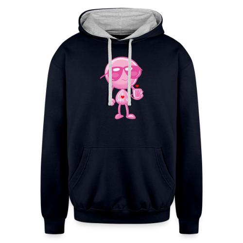 Smoon_I love Mrs S Pink - Unisex Contrast Hoodie