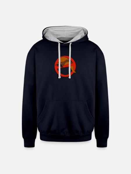 Slugbusters - Unisex Contrast Hoodie - navy/heather gray