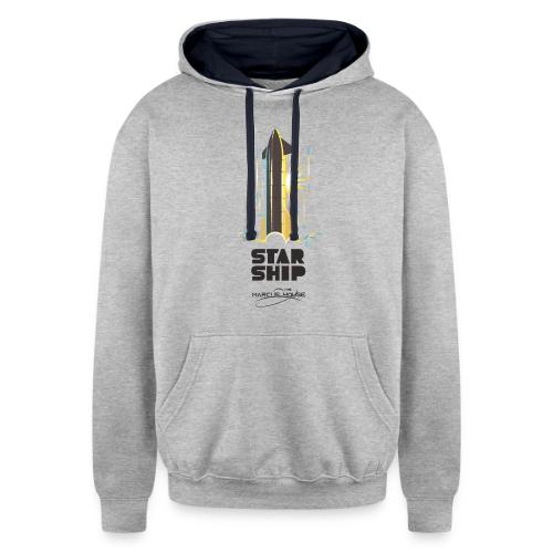 Star Ship Earth - Light - With Logo - Unisex Contrast Hoodie