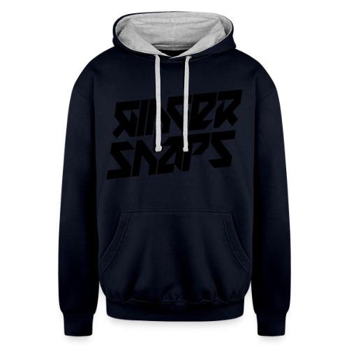 Ginger Snap5 logo (two lines black) - Unisex Contrast Hoodie