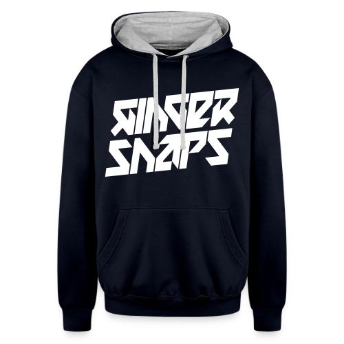 Ginger Snap5 logo (two lines white) - Unisex Contrast Hoodie