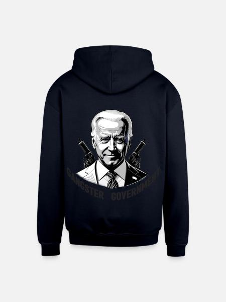 The Gangster Government - Unisex Contrast Hoodie - navy/heather gray