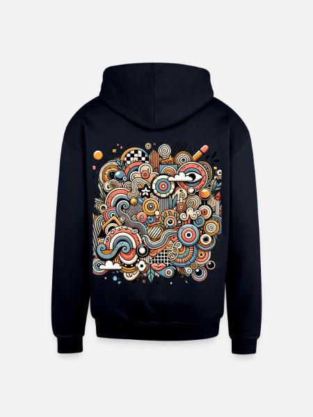 Garden of Imagination - Unisex Contrast Hoodie - navy/heather gray