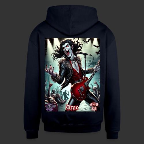 Monster Mosh 2024 Tour Drac on Guitar (D-002R) - Unisex Contrast Hoodie