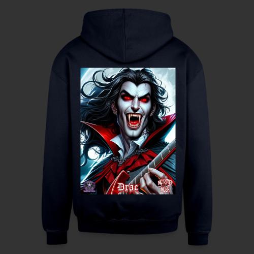 Monster Mosh 2024 Tour Drac on Guitar (D-001A) - Unisex Contrast Hoodie
