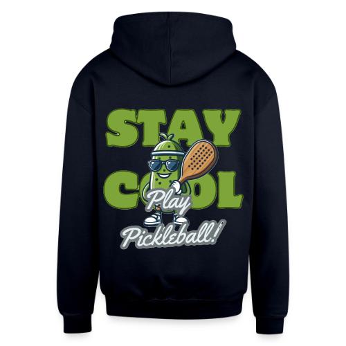 Show Your Pickleball Love - Sporty Cartoon Pickle - Unisex Contrast Hoodie