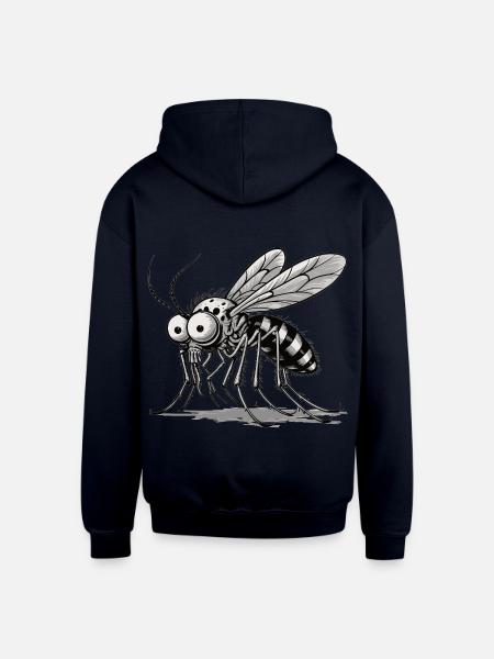 Mosquito: The Tiny Bloodsucker - Unisex Contrast Hoodie - navy/heather gray