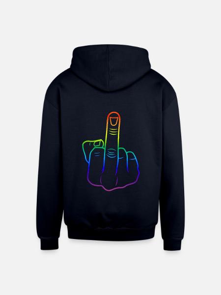Small Gesture - Unisex Contrast Hoodie - navy/heather gray