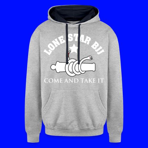Lone Star BJJ - Come and Take It - White and Red - Unisex Contrast Hoodie