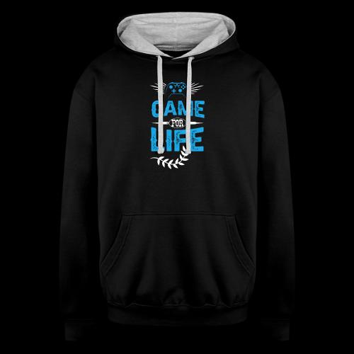 Game For Life Controller - Unisex Contrast Hoodie